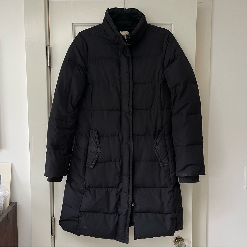 J. Crew Women's Classic Black Puffer Coat